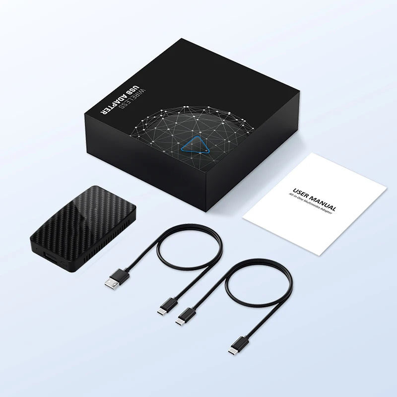 Wireless CarPlay Android Auto Adapter Built-in Youtube/Netflix/Tiktok/IPTV Ai Box for Cars with Wired Carplay NO Delay