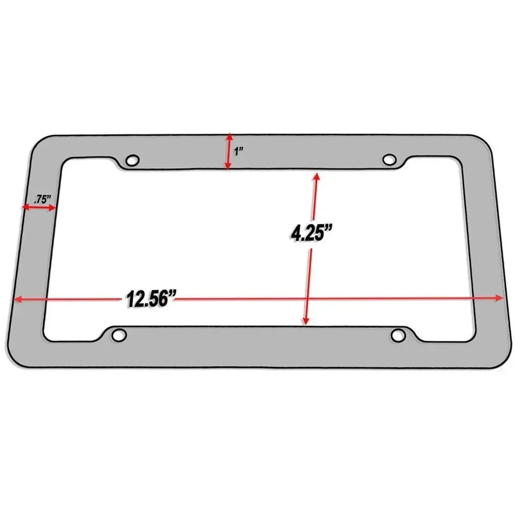Black Carbon Fiber Pattern Plastic License Plate Frame Fiber Black Aluminum Metal Car Tag Holder Tire Screw Cap Universal Amagi