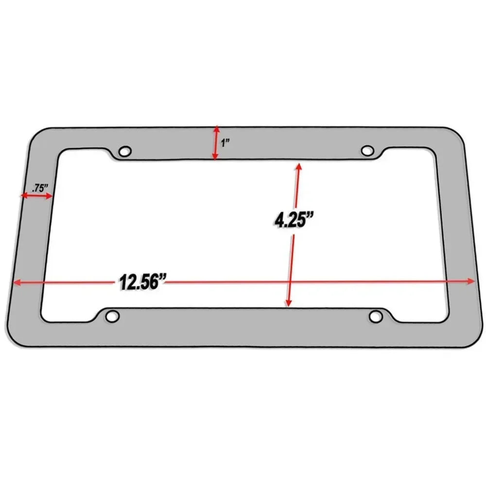 Black Carbon Fiber Pattern Plastic License Plate Frame Fiber Black Aluminum Metal Car Tag Holder Tire Screw Cap Universal Amagi