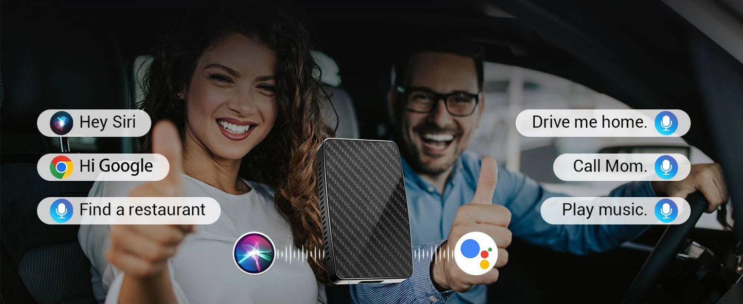 Wireless CarPlay Android Auto Adapter Built-in Youtube/Netflix/Tiktok/IPTV Ai Box for Cars with Wired Carplay NO Delay