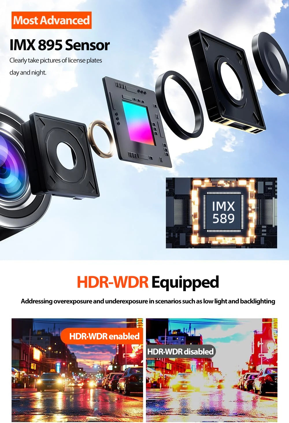 12" 4K Mirror Dash Cam IMX589 Front and Rear Dual Camera Built in WiFi GPS Night Vision Loop Record Parking Monitor Touch Screen