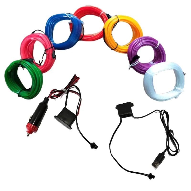 Car Interior LED Strips  Decorative Dashboard Console Auto LED Ambient Lights 1/2/3/4/5M