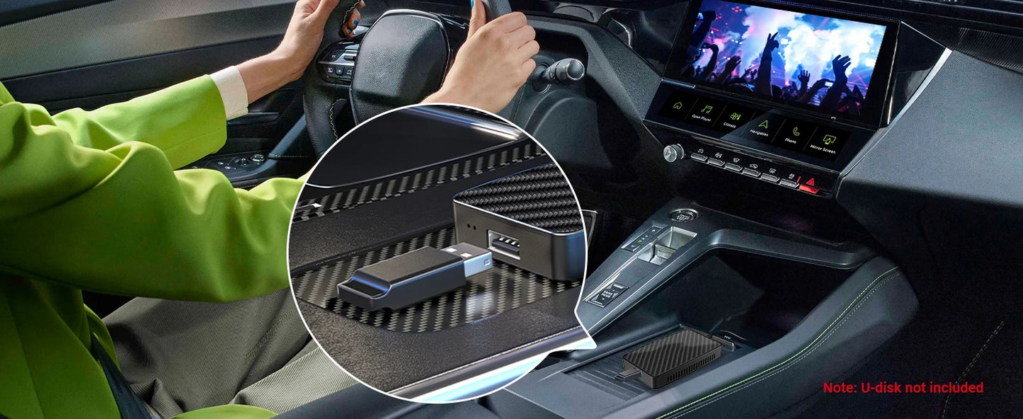 Wireless CarPlay Android Auto Adapter Built-in Youtube/Netflix/Tiktok/IPTV Ai Box for Cars with Wired Carplay NO Delay